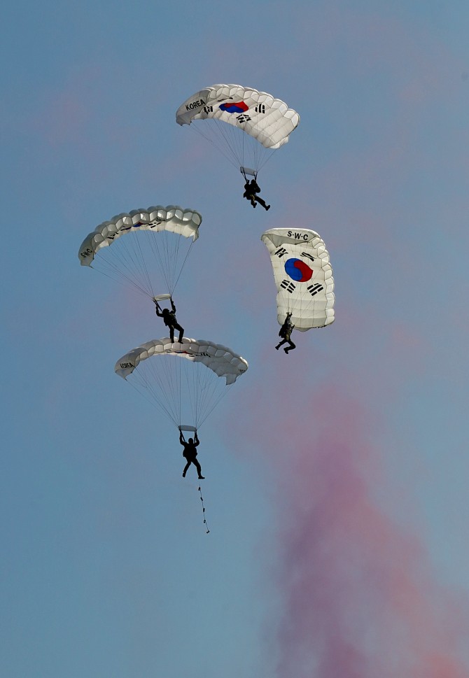 계룡군문화축제 고공강하